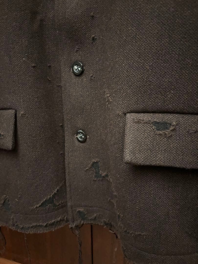 ジャケット・アウター ANCELLM TWEED CRASH JACKET BROWN