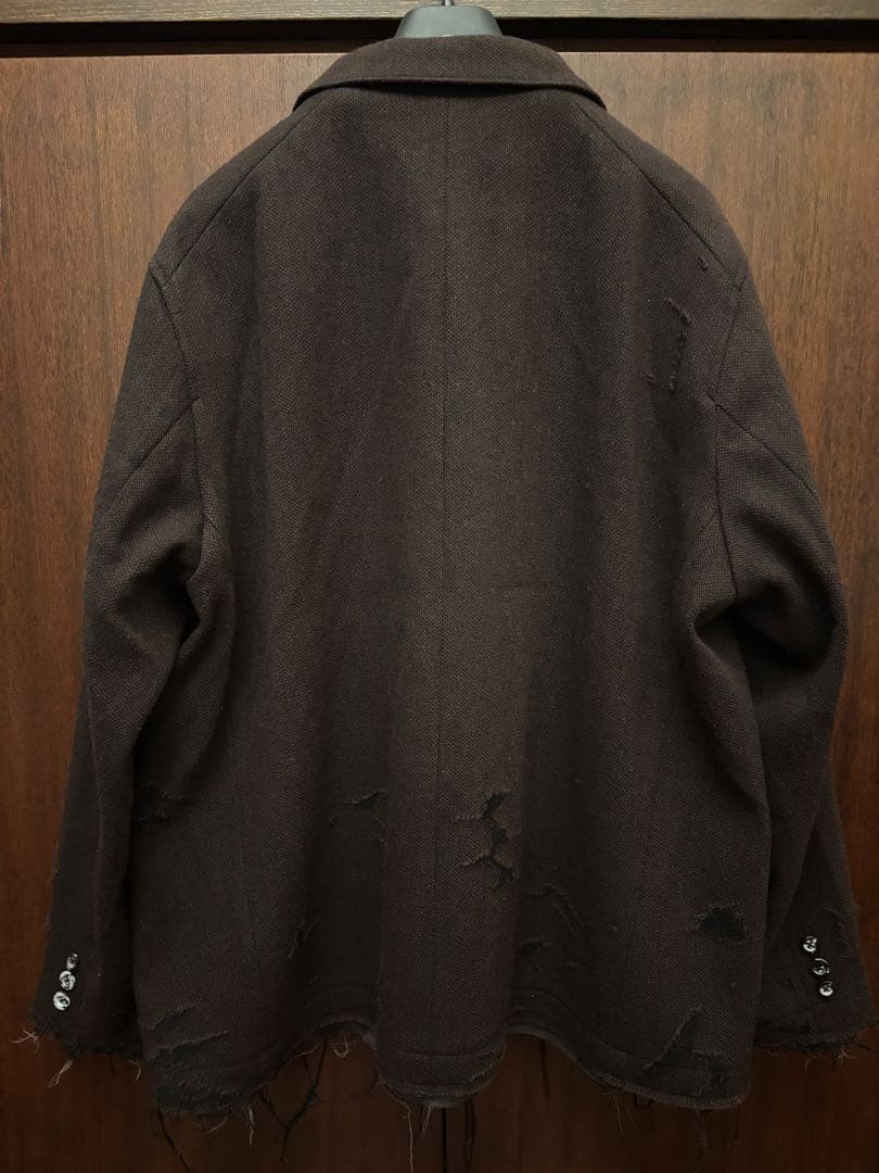 ジャケット・アウター ANCELLM TWEED CRASH JACKET BROWN