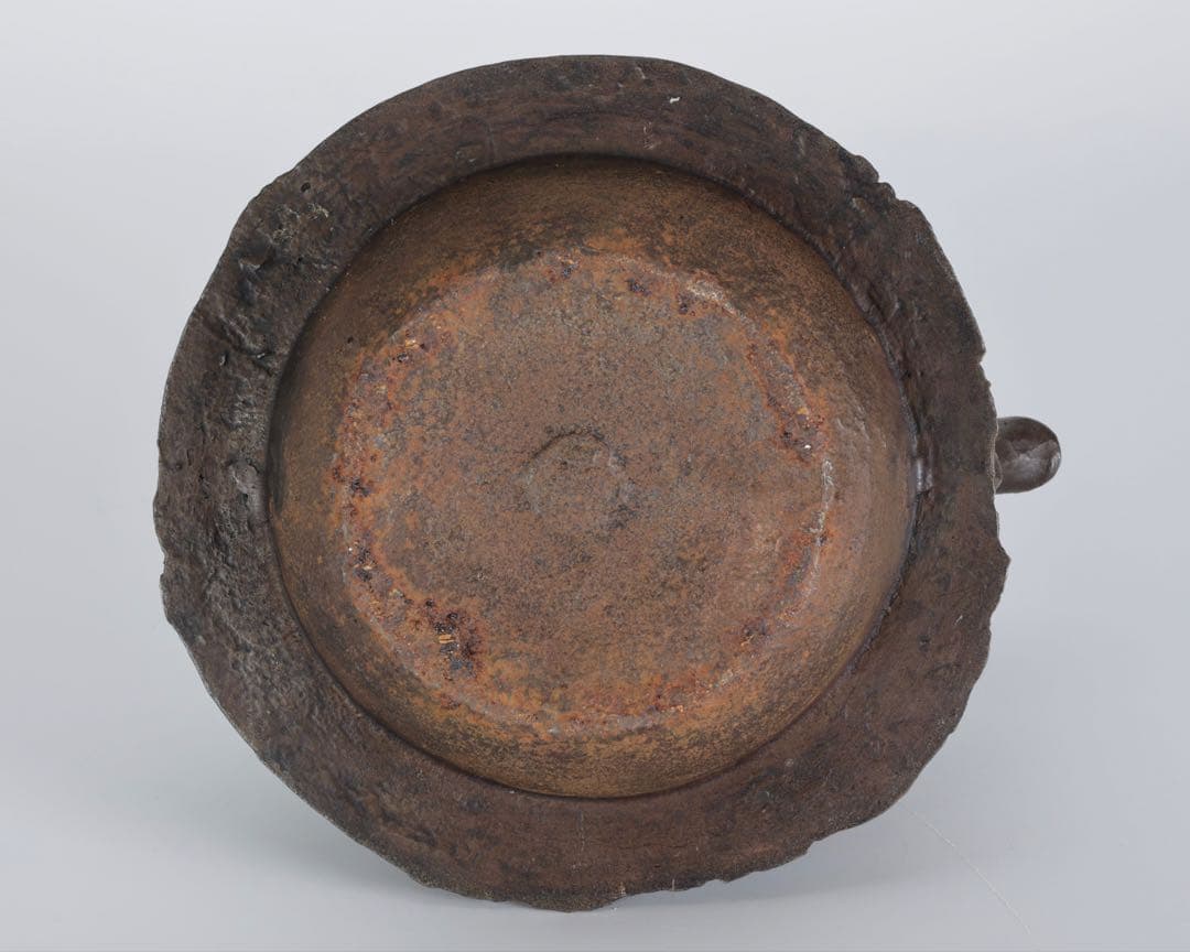 時代鉄瓶 雲龍文 高肉彫 荒磯岩肌造形 銅蓋 茶道具 煎茶道具 古美術品 骨董品