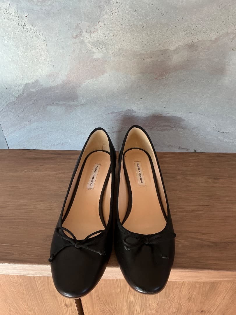 FABIO RUSCONI（ファビオルスコーニ） バレエパンプス （ブラック）