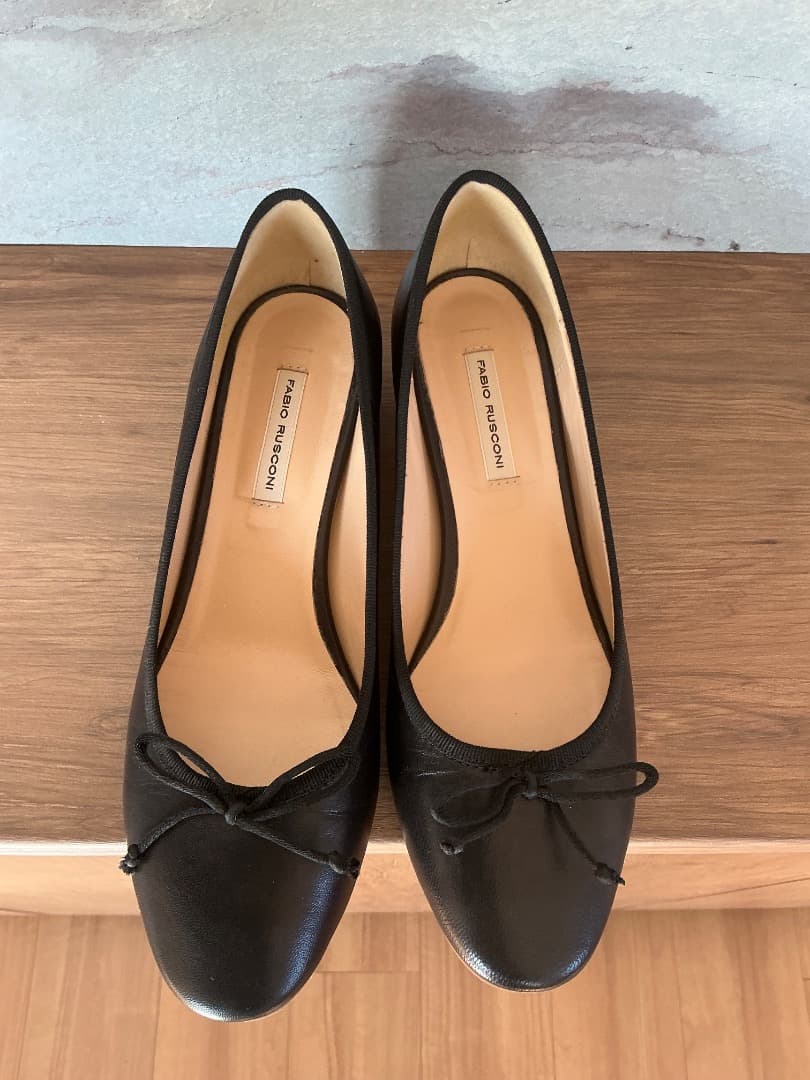 FABIO RUSCONI（ファビオルスコーニ） バレエパンプス （ブラック）