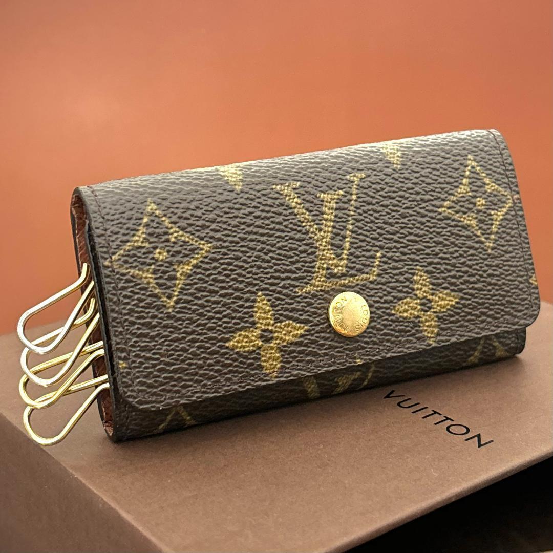 ✨良品✨ルイヴィトン　モノグラム　ミュルティクレ4 キーケース　ブラウン