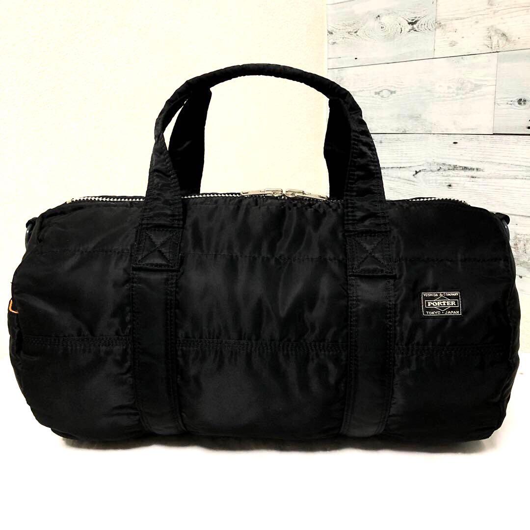 美品✨廃盤 ポーター タンカー ボストンバッグ ダッフル 2way ブラック