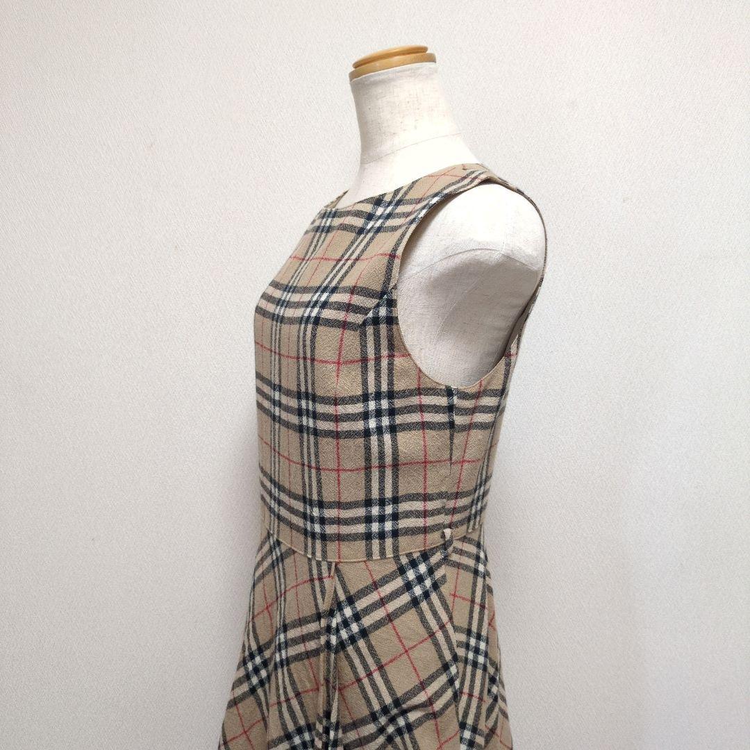 バーバリーロンドン ノバチェック ベージュ ノースリーブ ワンピース ひざ丈