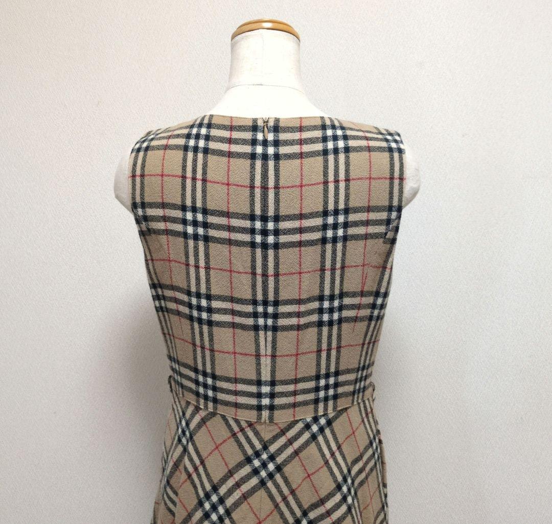 バーバリーロンドン ノバチェック ベージュ ノースリーブ ワンピース ひざ丈
