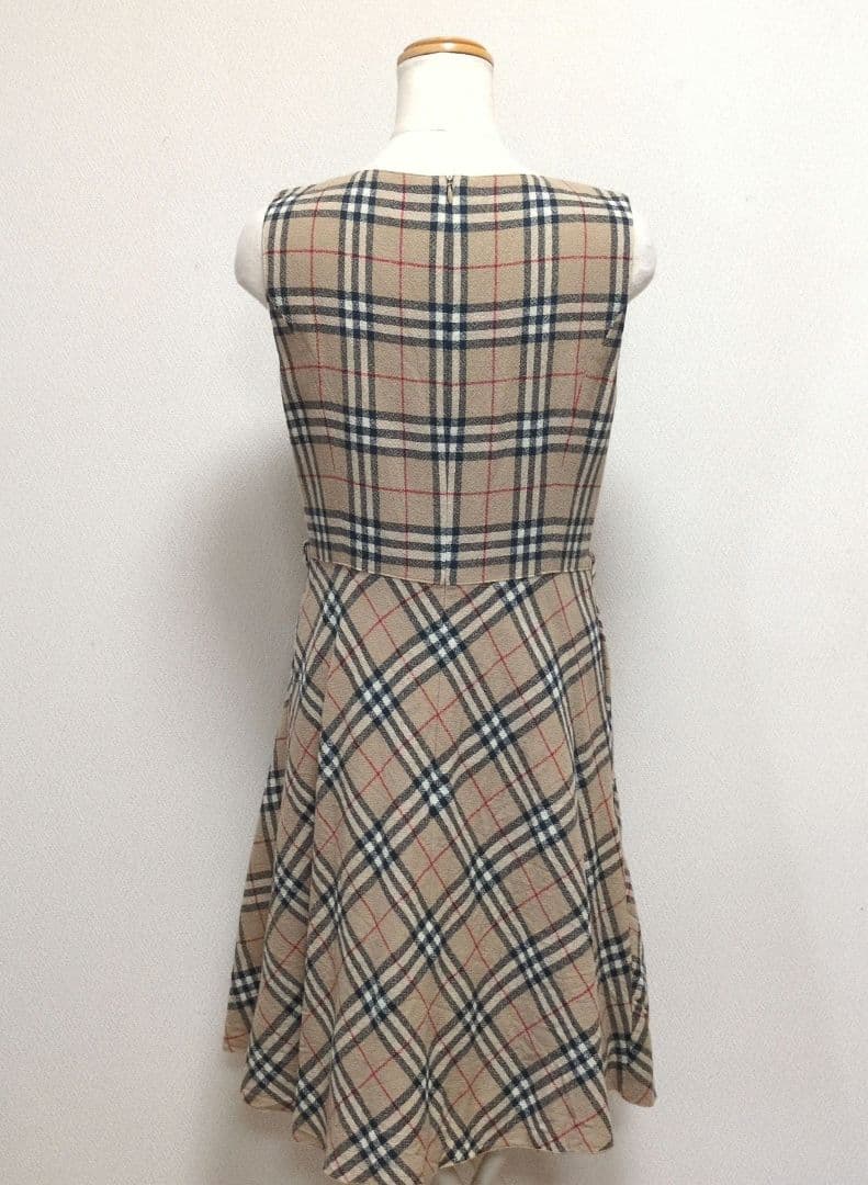 バーバリーロンドン ノバチェック ベージュ ノースリーブ ワンピース ひざ丈