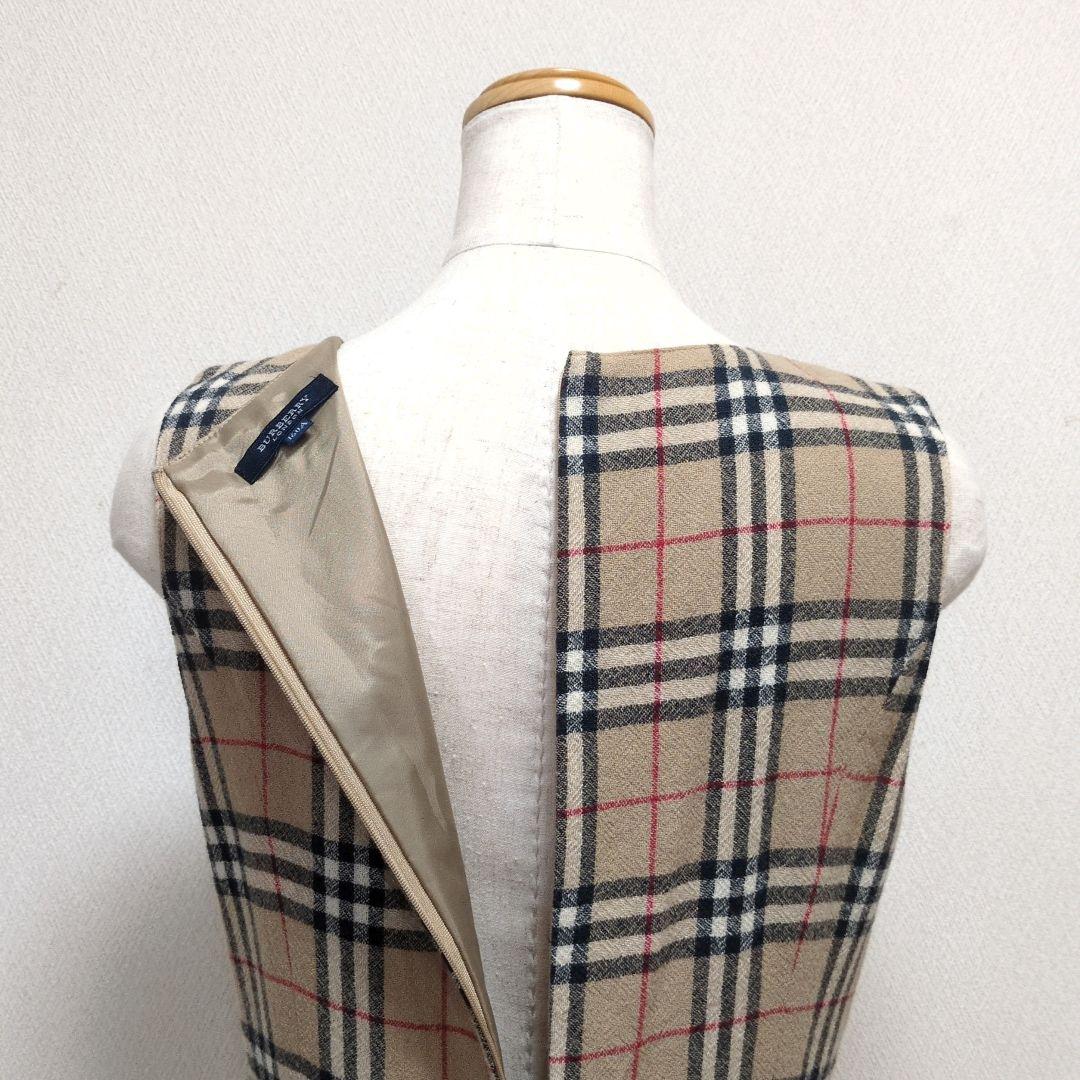 バーバリーロンドン ノバチェック ベージュ ノースリーブ ワンピース ひざ丈