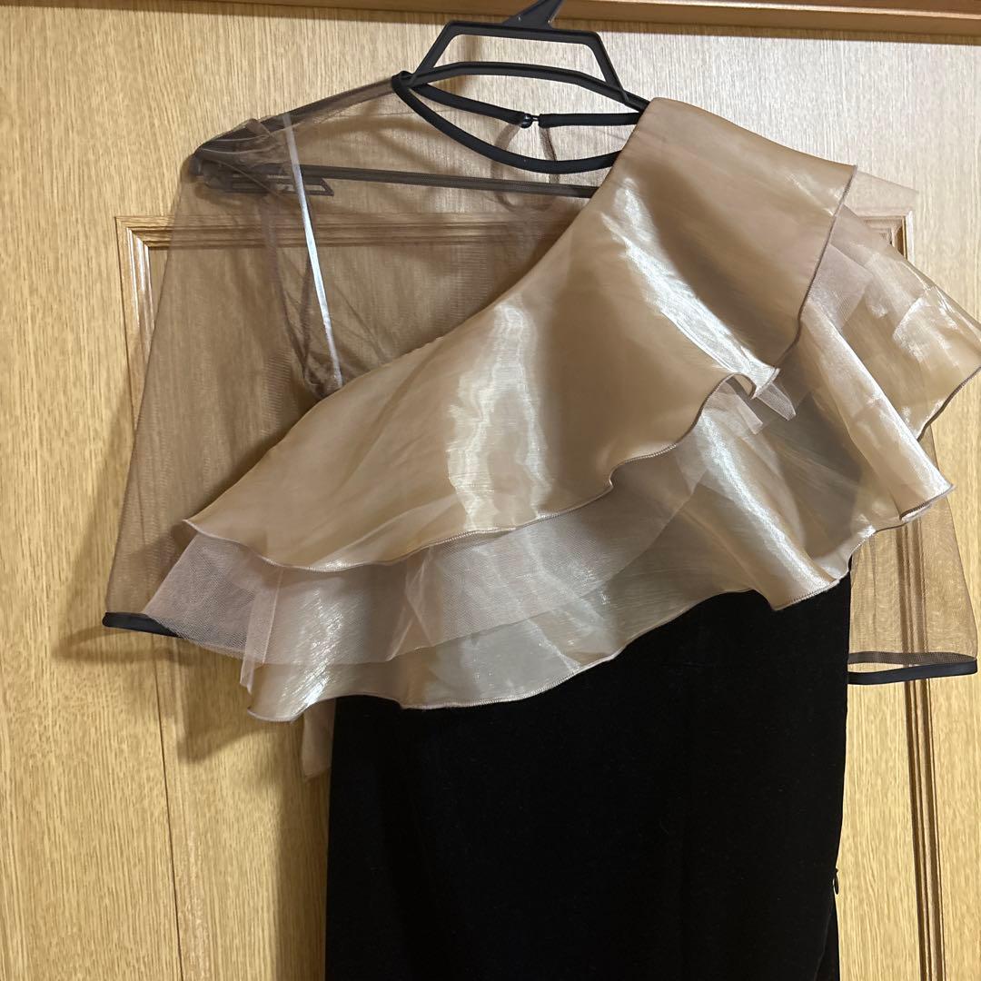 LEJA】 アシンメトリーティアードフリル3WAYベロア