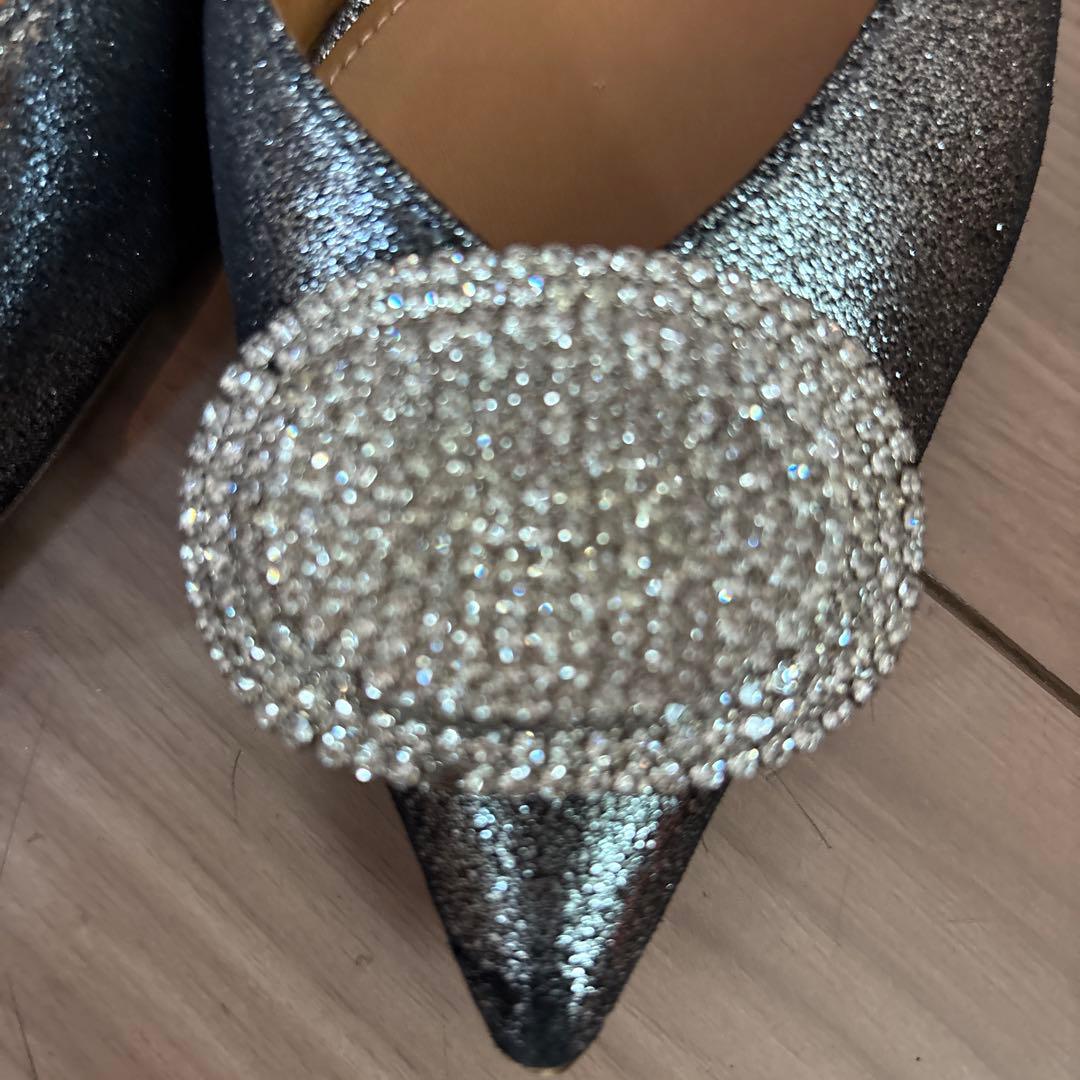 ピッピシック　ビジューパンプス　フラットシューズ　37