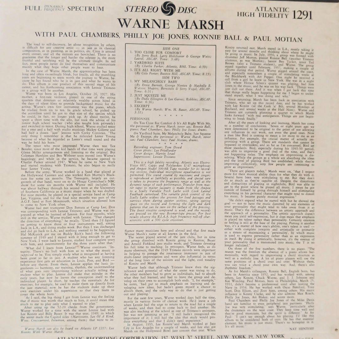 ジャズレコード　ウォン・マーシュ/ウォン・マーシュ