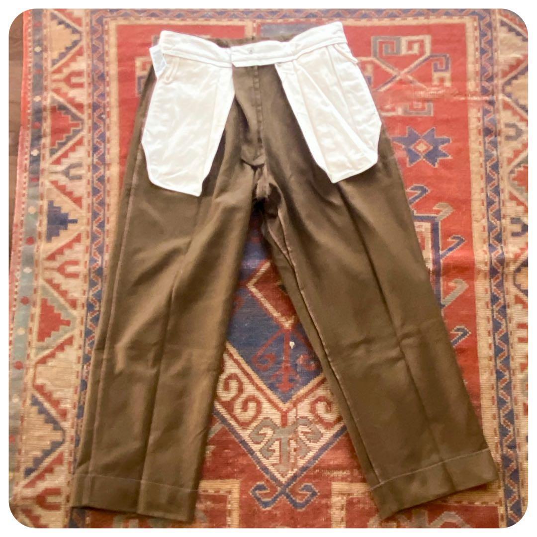 ブラームス broken cloth curve front slacks