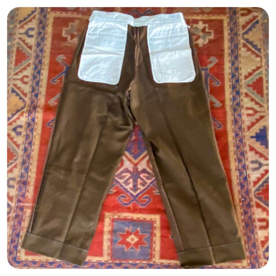 ブラームス broken cloth curve front slacks