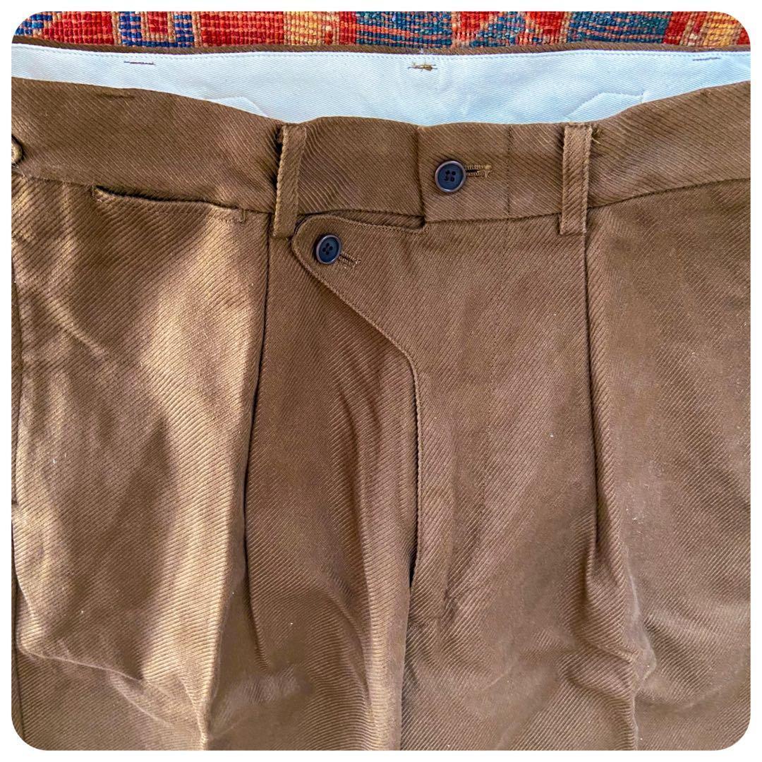 ブラームス broken cloth curve front slacks