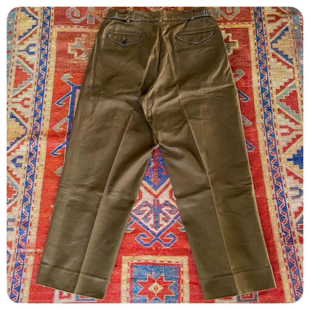 ブラームス broken cloth curve front slacks