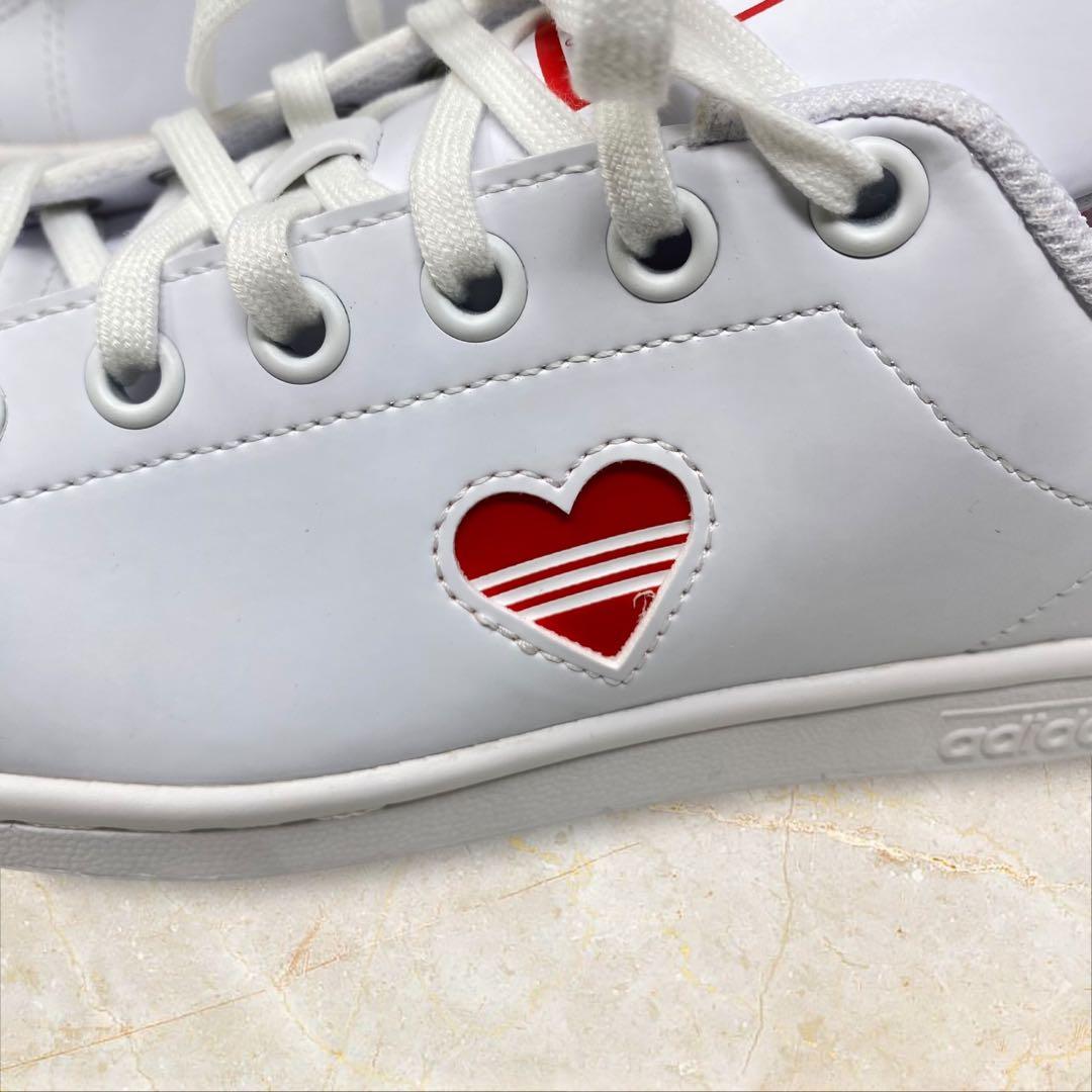 adidas スタンスミス J ホワイト 23 ハート バレンタイン 白