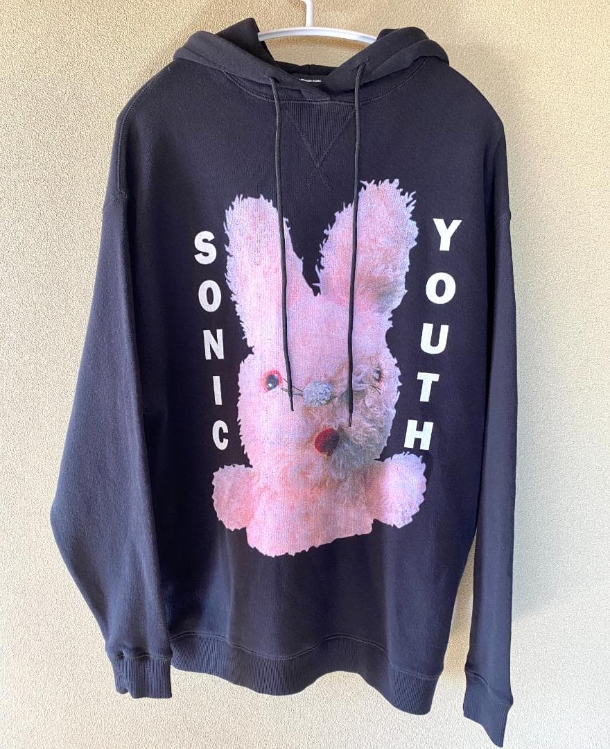 R13 ソニック ユース ラビット プリント パーカー