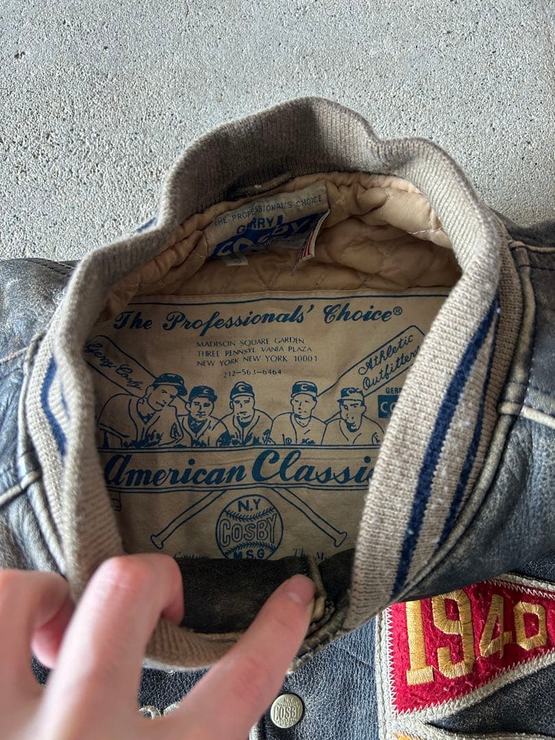 GERRY Cosby 90s ビンテージ 牛革 レザー スタジャン ジャケット