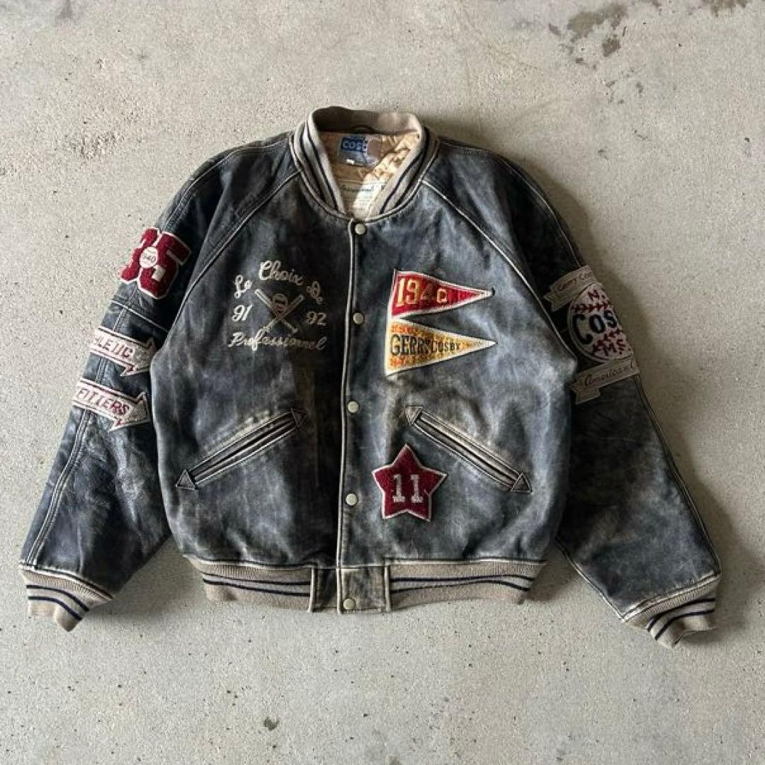 GERRY Cosby 90s ビンテージ 牛革 レザー スタジャン ジャケット