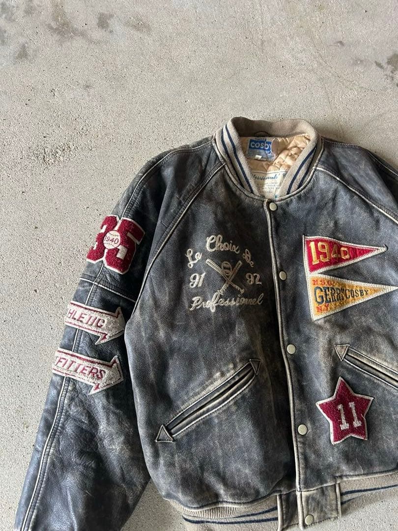 GERRY Cosby 90s ビンテージ 牛革 レザー スタジャン ジャケット