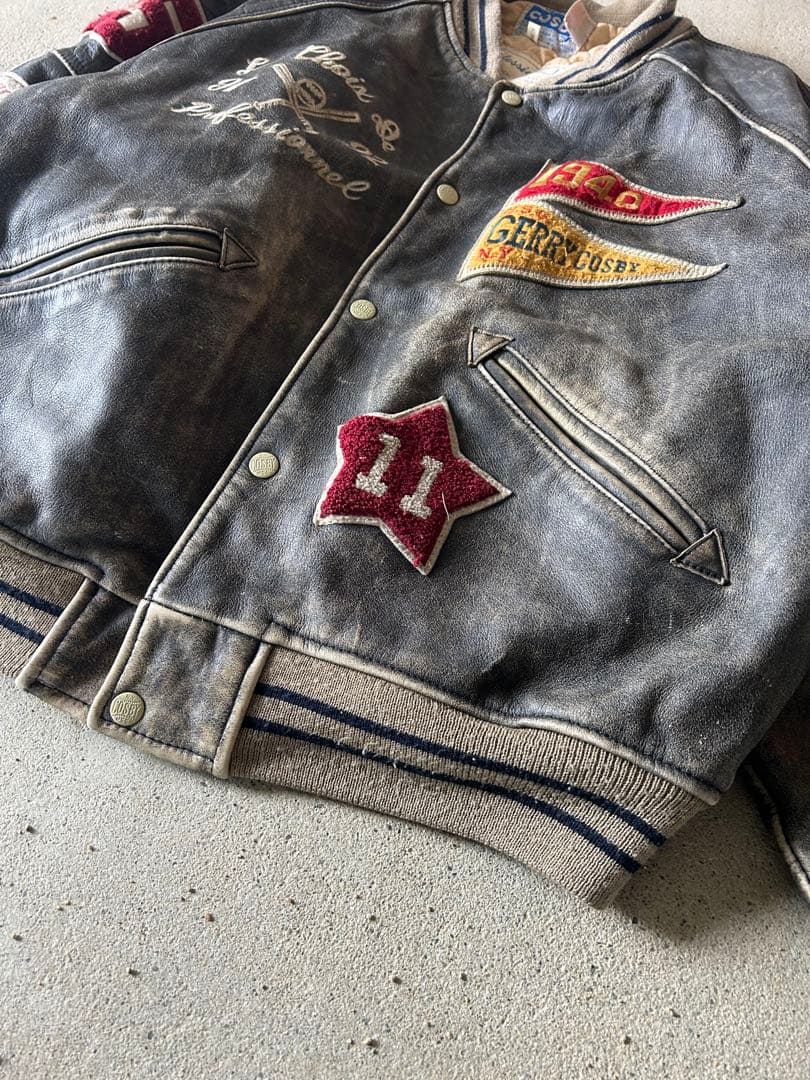 GERRY Cosby 90s ビンテージ 牛革 レザー スタジャン ジャケット