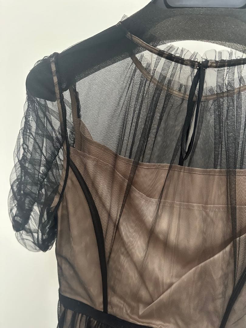 CELFORD チュールギャザー ワンピース