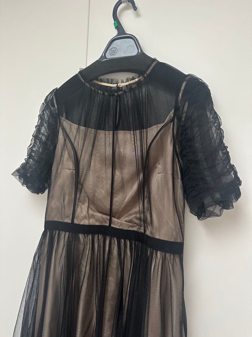 CELFORD チュールギャザー ワンピース