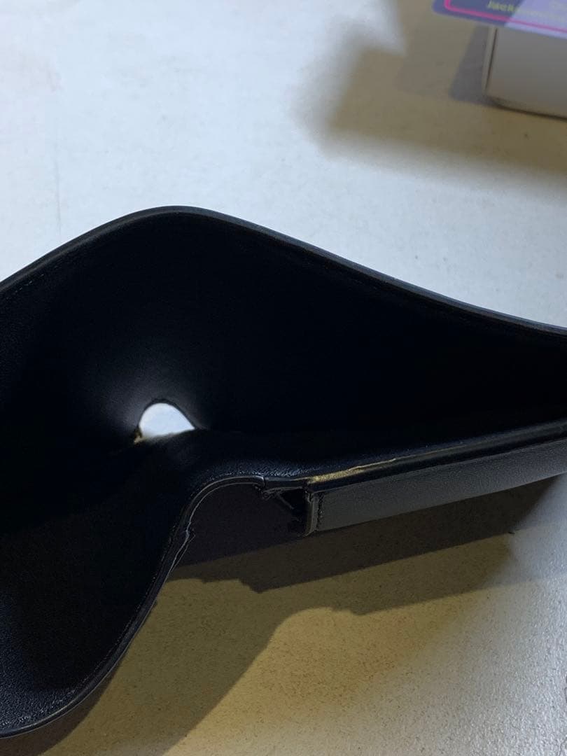 【美品】COACH ブラックレザー 二つ折り財布