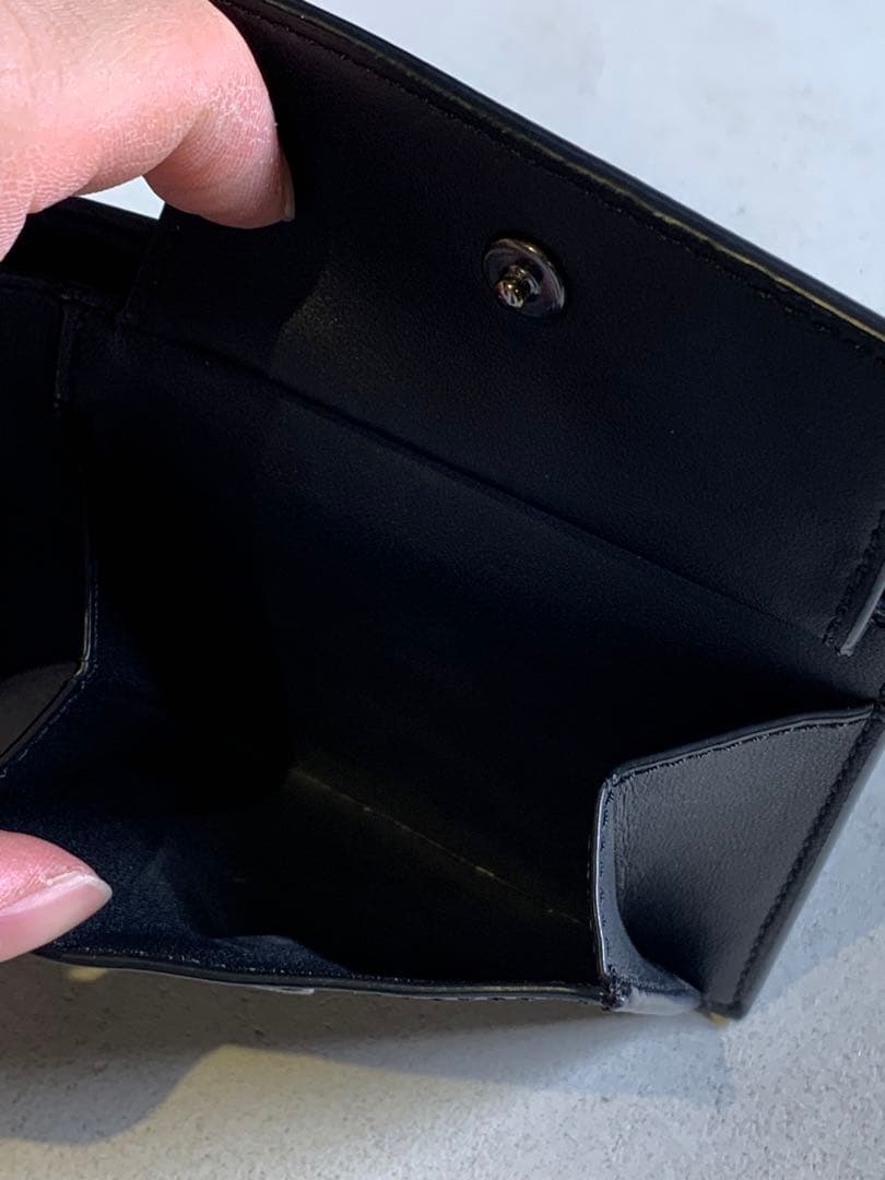 【美品】COACH ブラックレザー 二つ折り財布