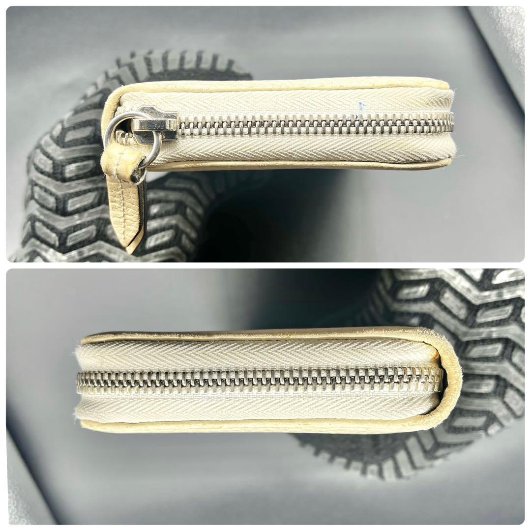 ゆぅ様 現行/付属品有✨グッチ 長財布 ラウンドファスナー マーモント 白