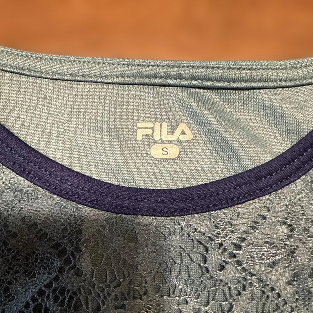 FILA テニスウェア レース　セットアップ深緑色