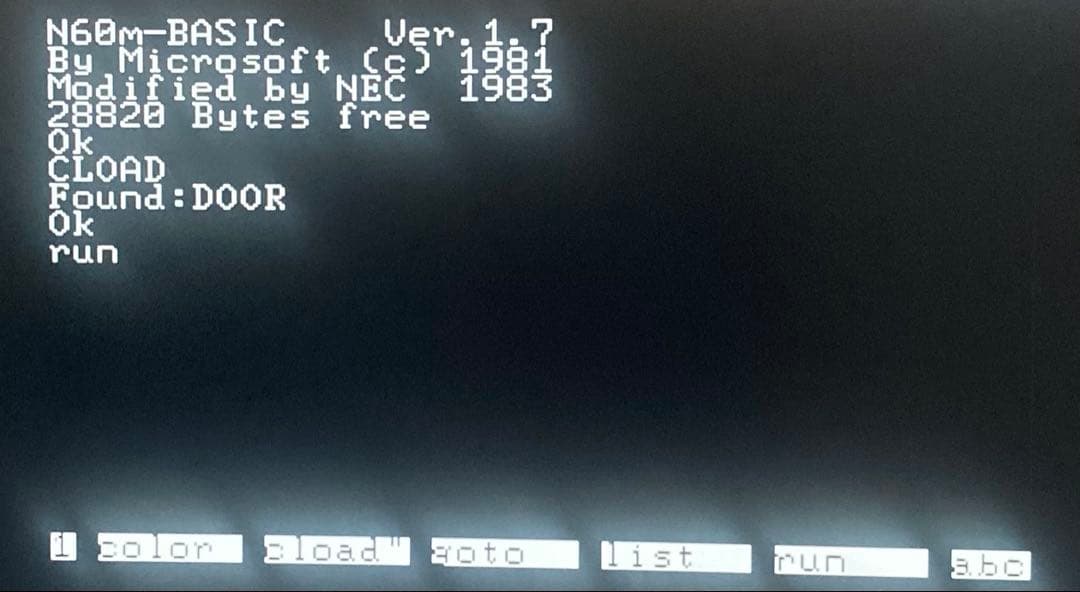 PC-6001（32K）,mk2 ドアドアmk2（テープ版）