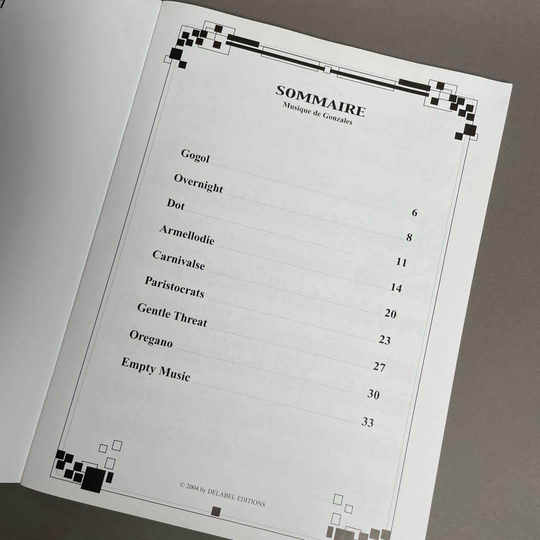 Chilly Gonzales ピアノ楽譜 2冊 Solo Piano 1,2