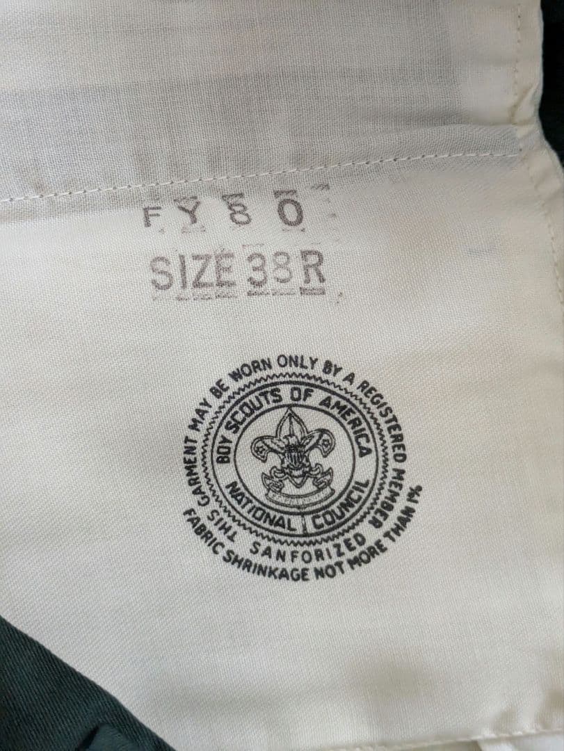 デッドストック 70s USA製 ボーイスカウト チノパンツ scovill