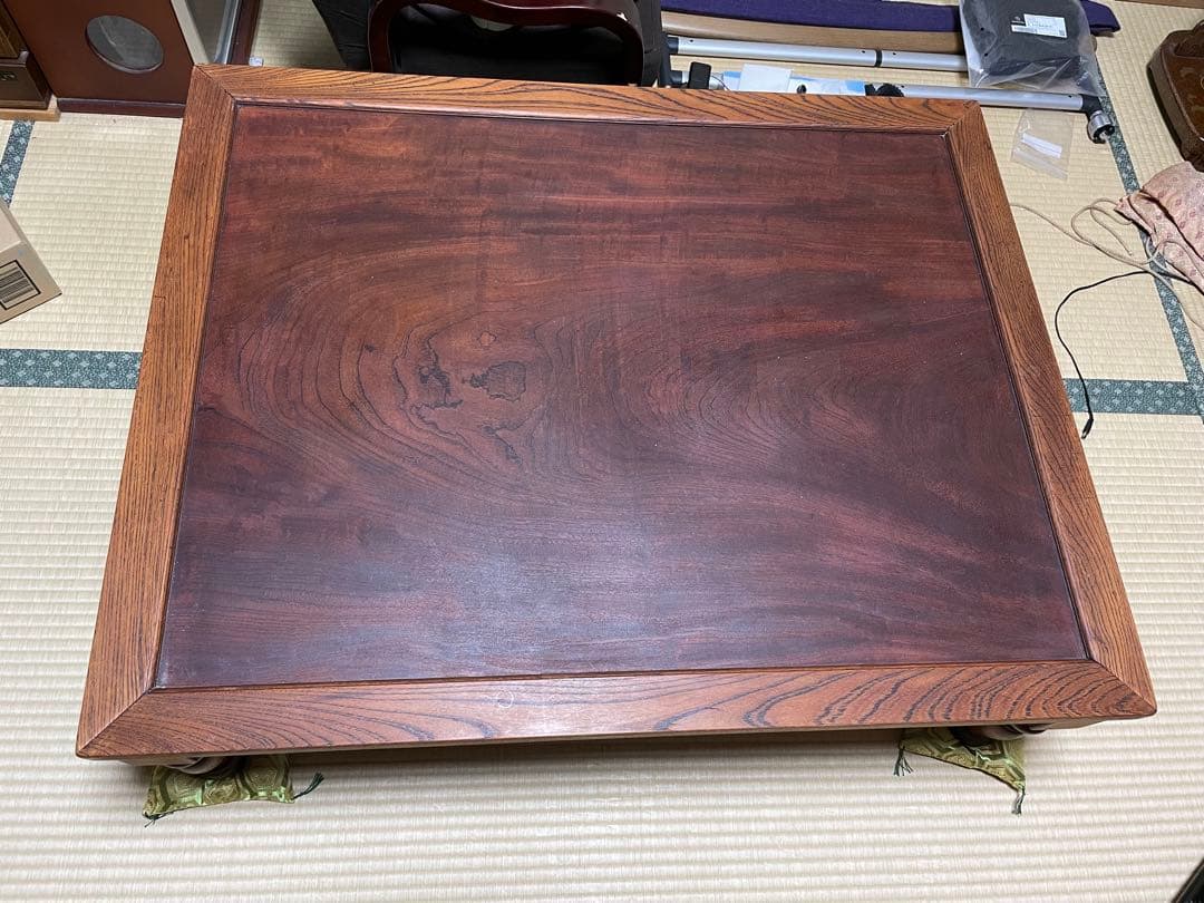 欅 座卓　一枚板　無垢　角型テーブル 約95cm x 75cm x30cm