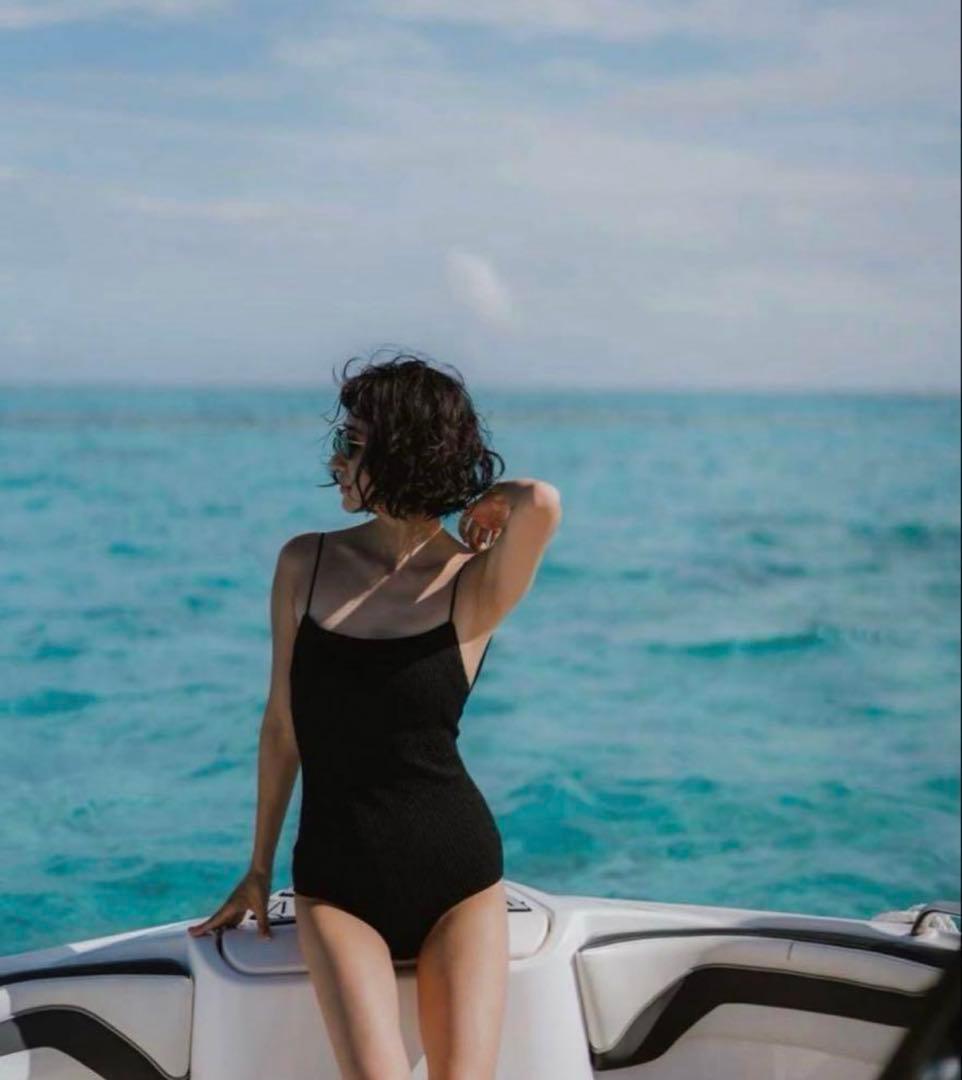 Nala ナラ バックオープンスイム 水着 ブラック