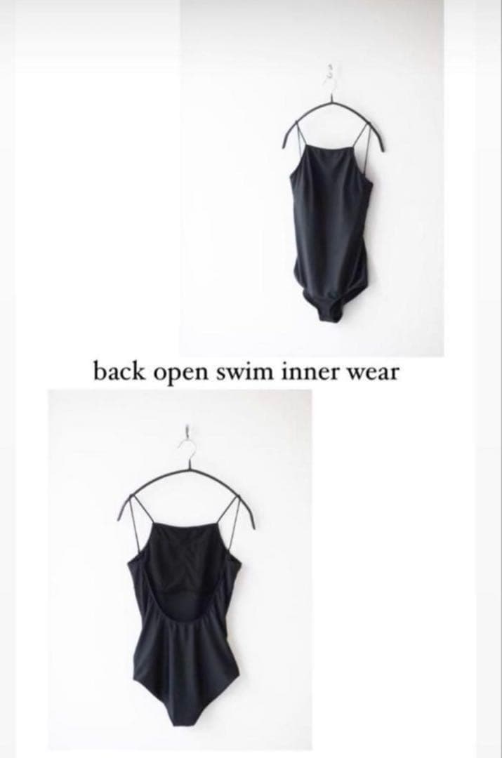 Nala ナラ バックオープンスイム 水着 ブラック