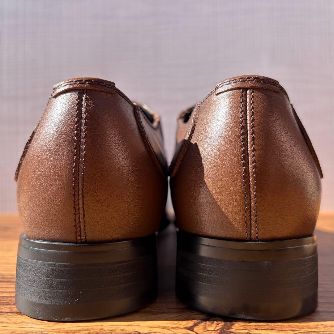 【展示品】REGAL リーガル ダブルモンクストラップ 25.5cm 茶 革靴