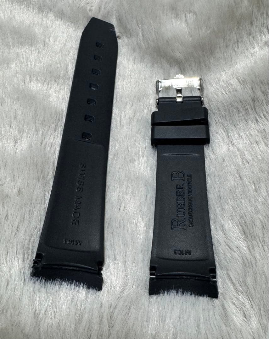Rubber B ブラックラバーベルト ロレックススポーツモデル用　型番M103