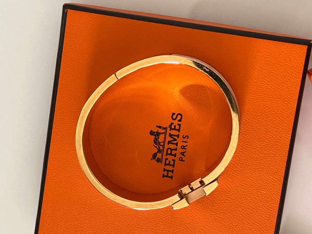 HERMES エルメス クリックH PMバングル ホワイト・ゴールド