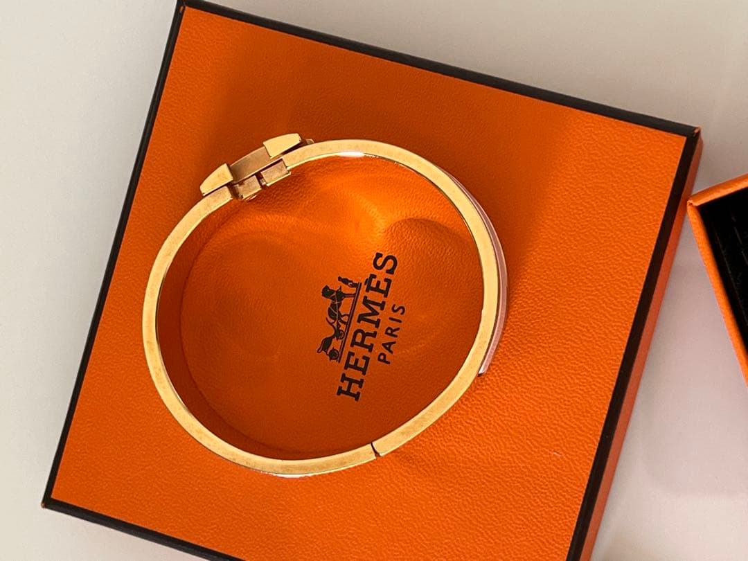 HERMES エルメス クリックH PMバングル ホワイト・ゴールド
