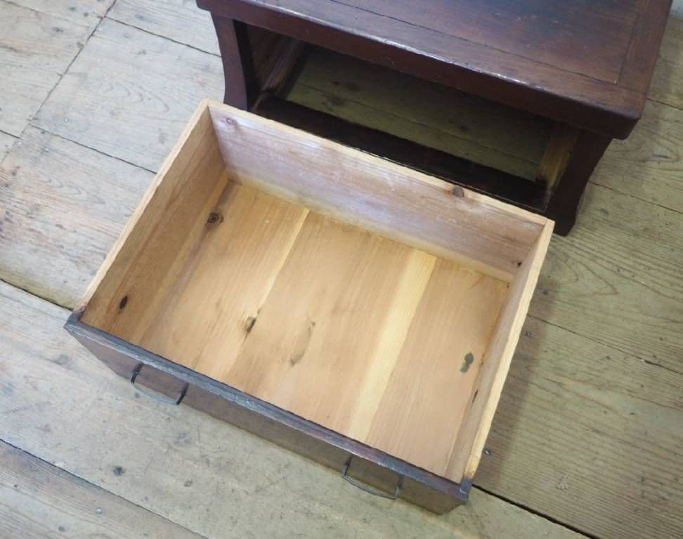 1009 アンティーク　引き出し付　陳列台　展示台　置床　飾り棚 ケース　レトロ