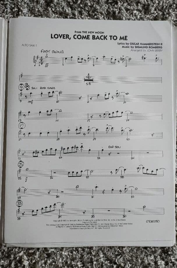 ビッグバンド譜面：Lover, Come Back to Me