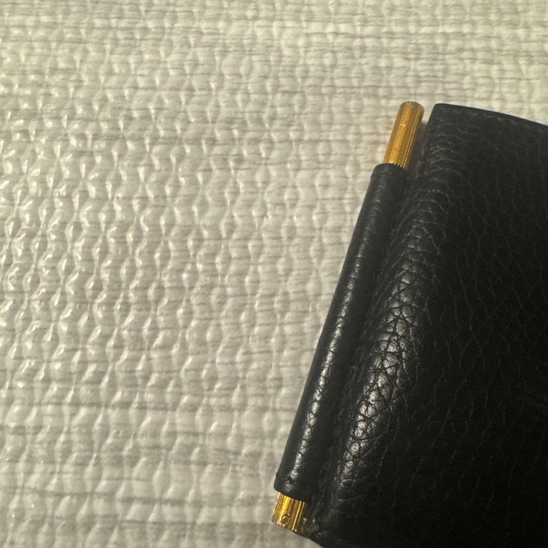 TOM FORD ブラック マネークリップ　二つ折り財布　箱無し