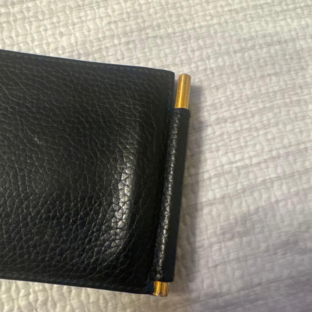 TOM FORD ブラック マネークリップ　二つ折り財布　箱無し