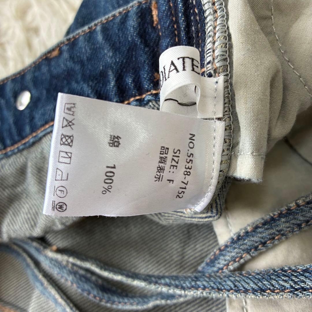 新品タグ付き　RADIATE アシメフロントデニムオーバーオール