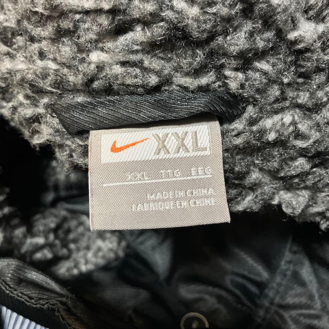 ナイキ ベンチコート 裏ボア ダブルジップ ブラック XXL 大きいサイズ