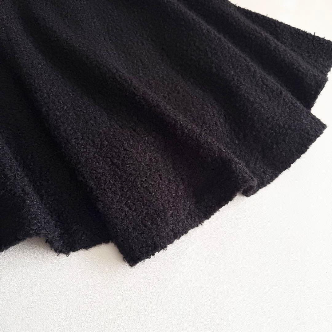 JENNE　ジェンヌ　プードル　ケープ　コート　ブラック　黒　ポンチョ