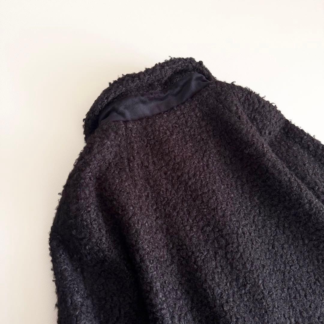 JENNE　ジェンヌ　プードル　ケープ　コート　ブラック　黒　ポンチョ