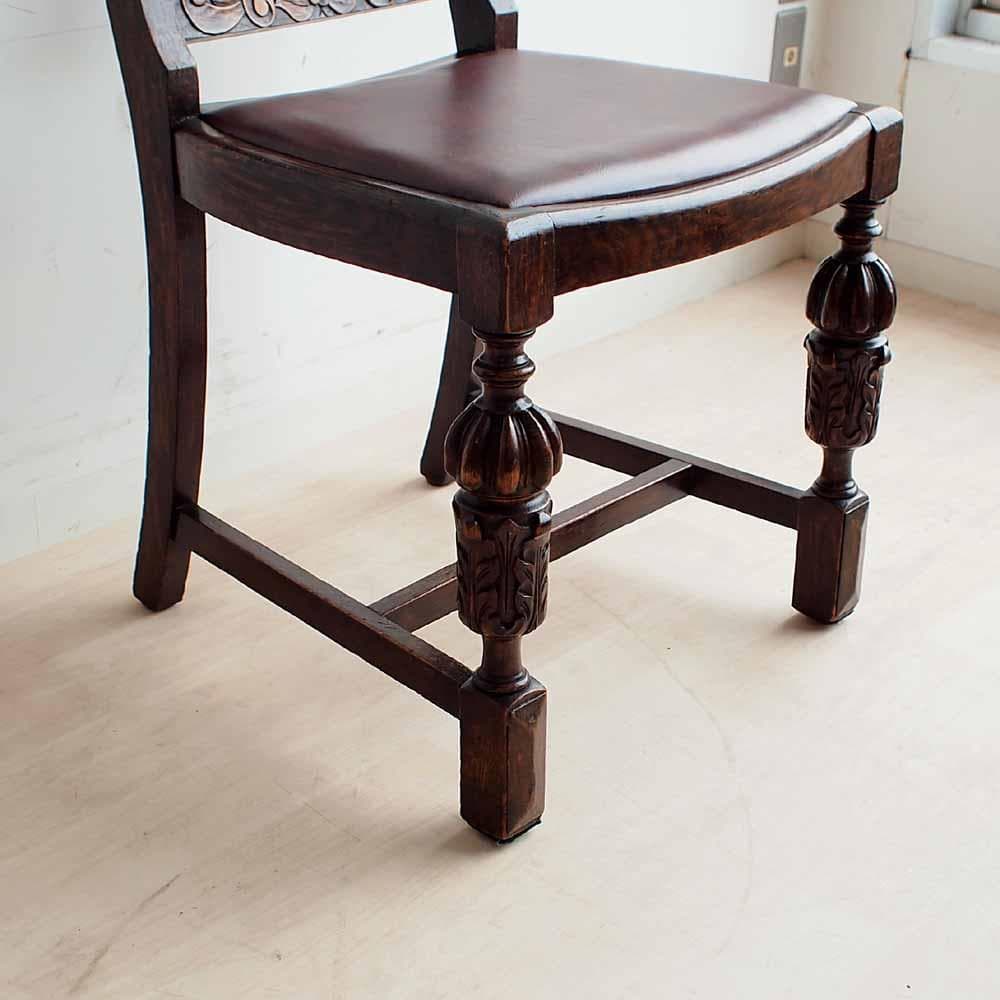 ミッキー様 バルボスレッグ オーク材 チェア D ZR24226