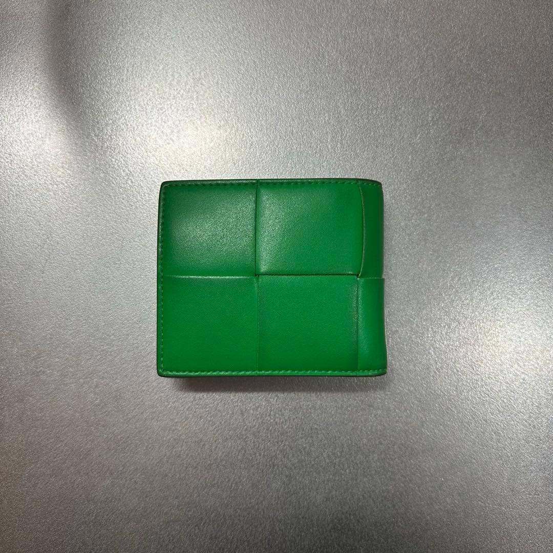 ボッテガヴェネタ カセット 二つ折り財布 グリーン